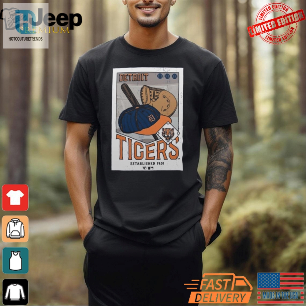 Roar In Retro Detroit Tigers Flashy Throwback Tee