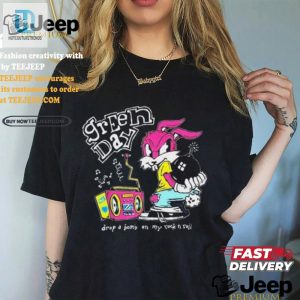 Get Hoppin Funny Corvette Bunny Green Day Shirt For Fans hotcouturetrends 1 1