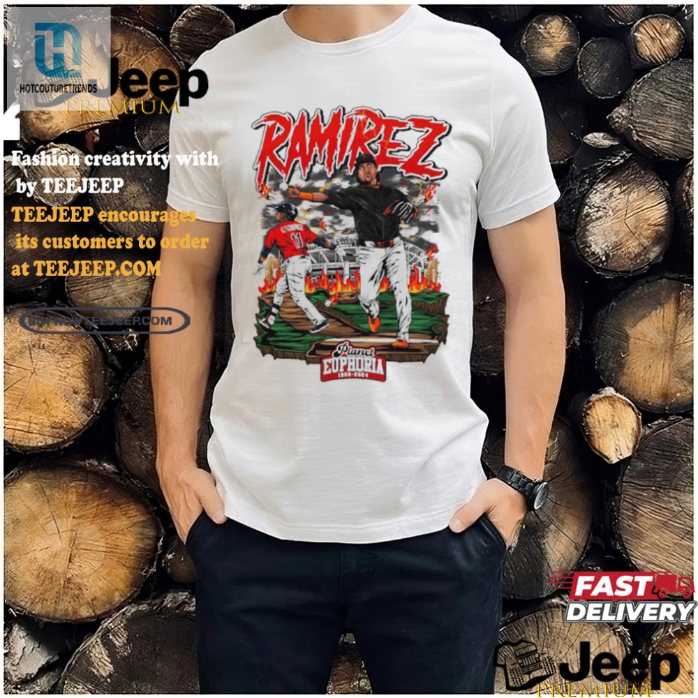 Funny Youth Jose Ramirez Cartoon Baseball Tee  Stand Out