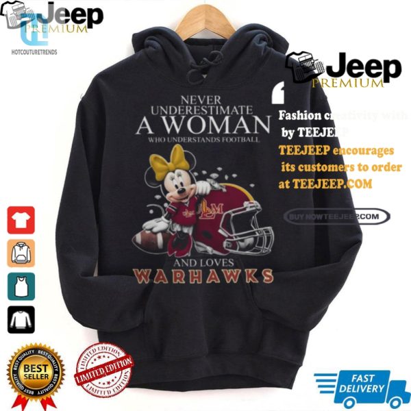 Funny Minnie Mouse Ulm Warhawks Tee For Footballsavvy Women hotcouturetrends 1 2