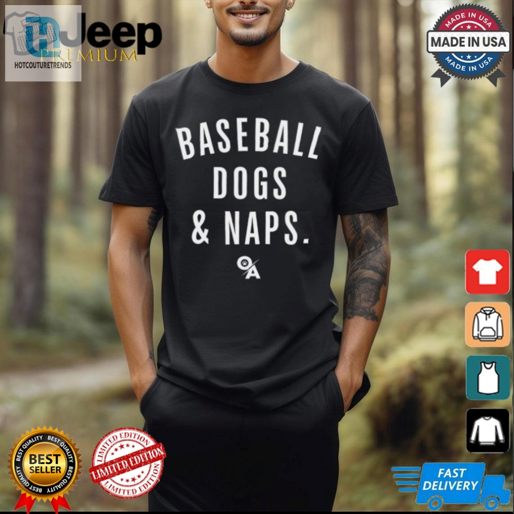 Snuggle Snooze  Score Funny Baseball Dogs  Naps Tee