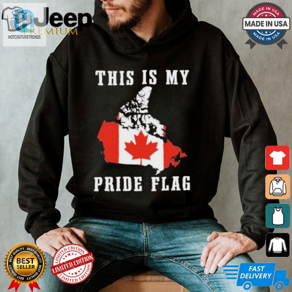 Proudly Rebel Funny This Is My Pride Flag Canada Tee