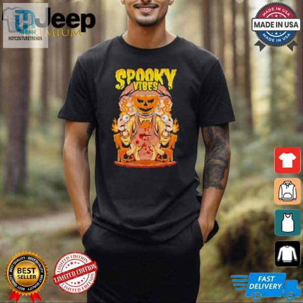 Get Lit Spooky Retro Pumpkin Flames Halloween Tee hotcouturetrends 1 2