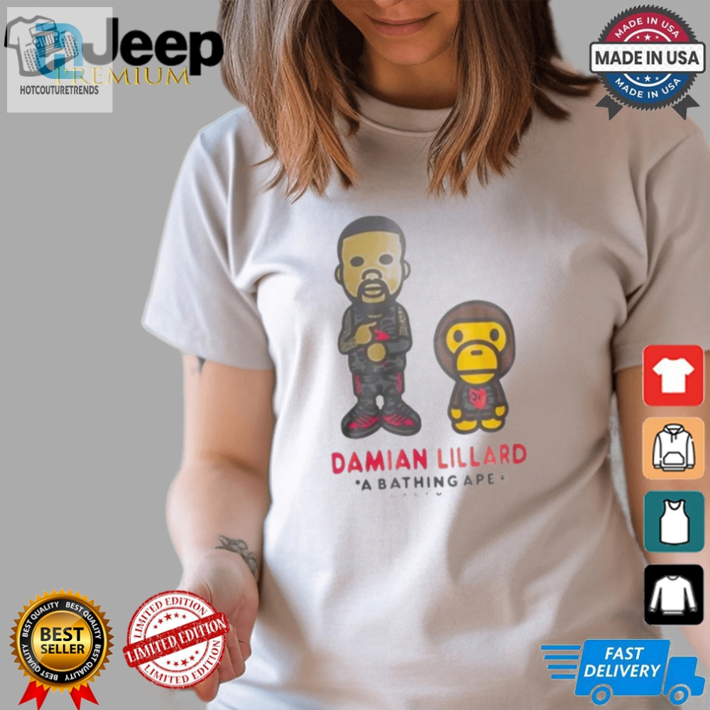 Dribble In Style Damian Lillard Bape Shirt Madness