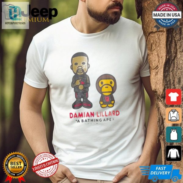 Dribble In Style Damian Lillard Bape Shirt Madness hotcouturetrends 1 2