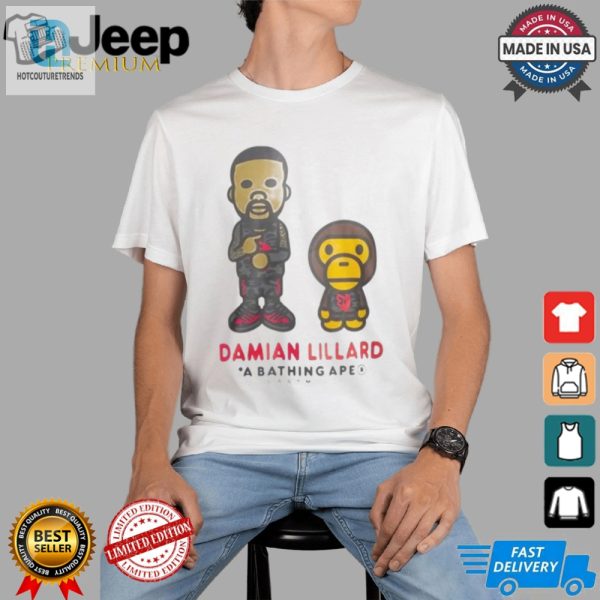 Dribble In Style Damian Lillard Bape Shirt Madness hotcouturetrends 1 3