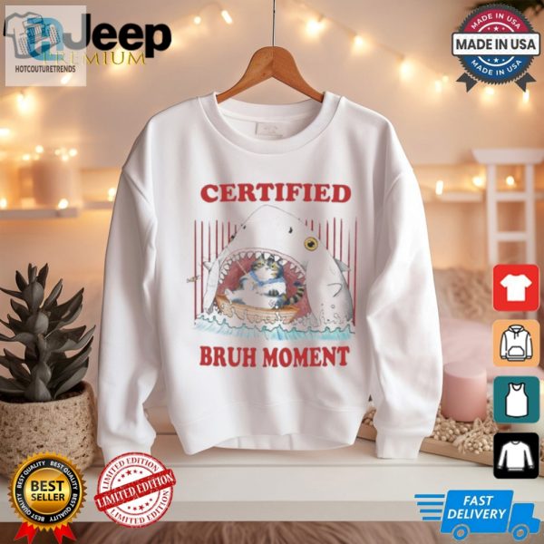 Certified Bruh Moment Shark Cat Shirt Hilariously Unique hotcouturetrends 1 2