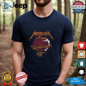 Rock On Retro Hokies Metallica Tee For True Fans hotcouturetrends 1 2