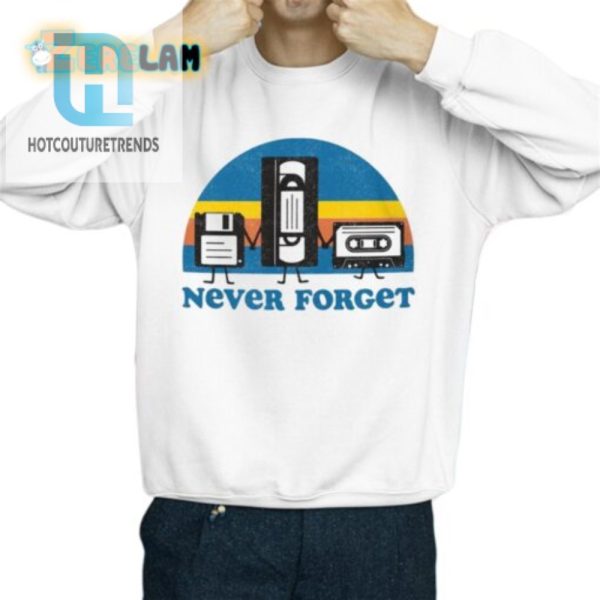 Funny Retro Never Forget Floppy Disk Shirt Geek Humor Tee hotcouturetrends 1 2