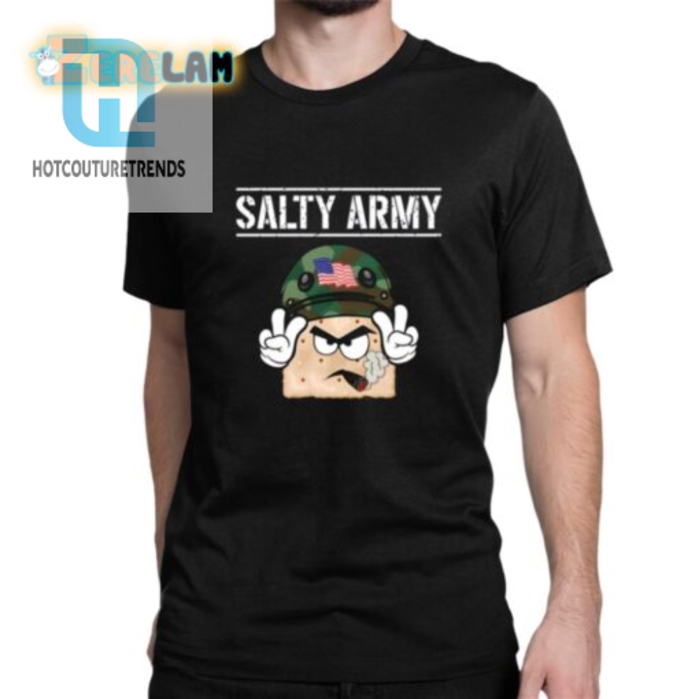 Get Snacktastic Laughs With The Salty Army Cracker Shirt