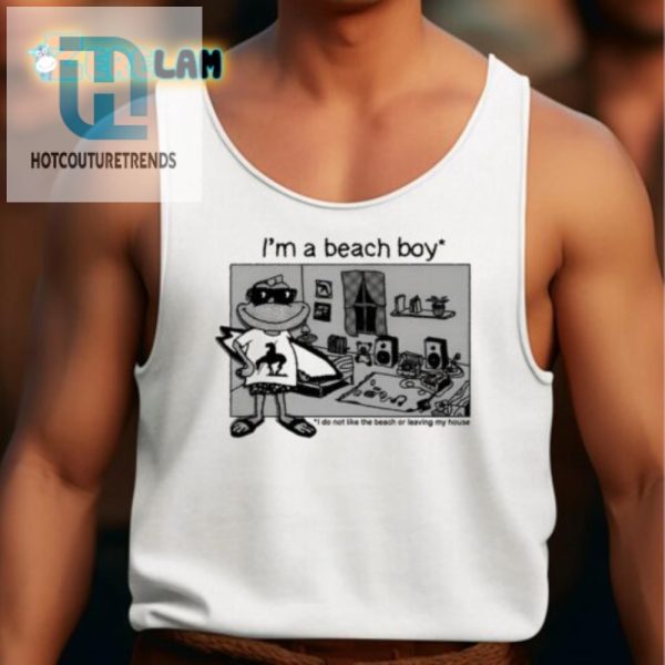 Funny Beach Boy Who Hates The Beach Quirky Homebody Shirt hotcouturetrends 1 4