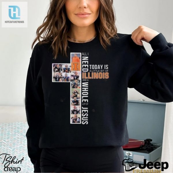 Funny Illinois Fighting Illini Jesus Tshirt Stand Out hotcouturetrends 1 2