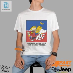 Funny Help From My Friends Cartoon Tee Stand Out Now hotcouturetrends 1 2