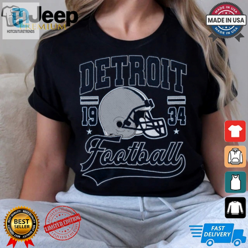 Get Sacked In Style Retro Detroit Football Unisex Tee