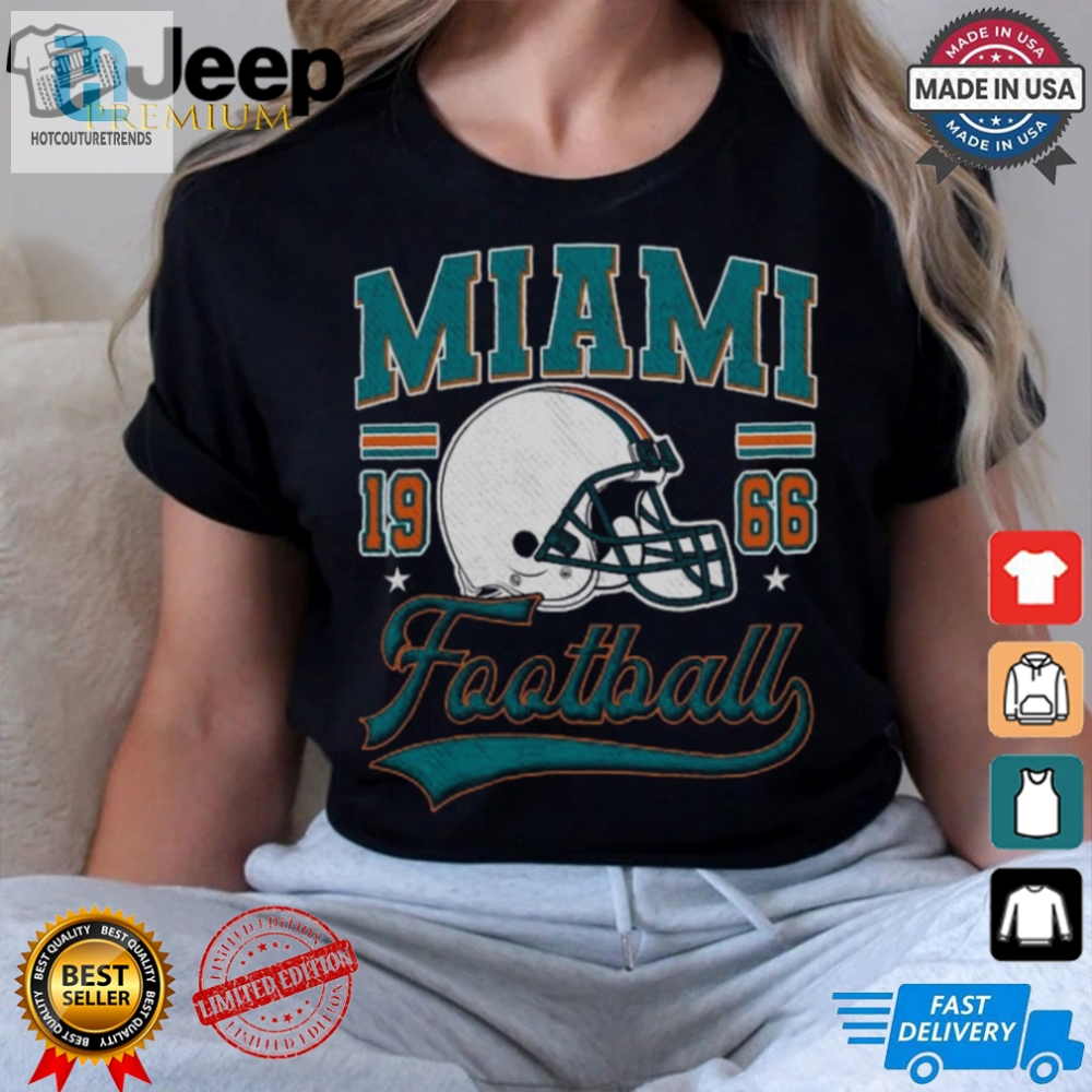 Score Big Laughs Miami Retro Football Shirt For All Genders