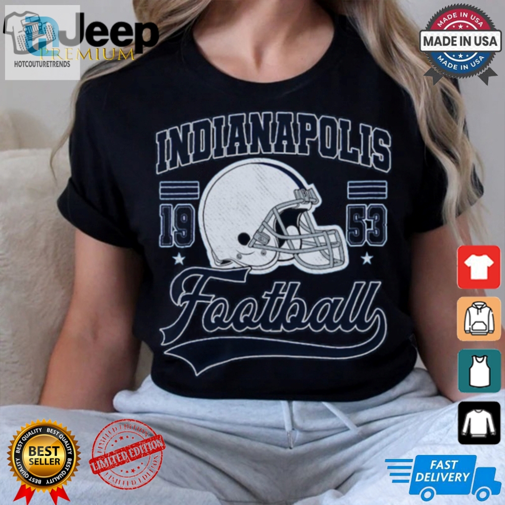 Score Big Laughs Vintage Indy Football Retro Tee