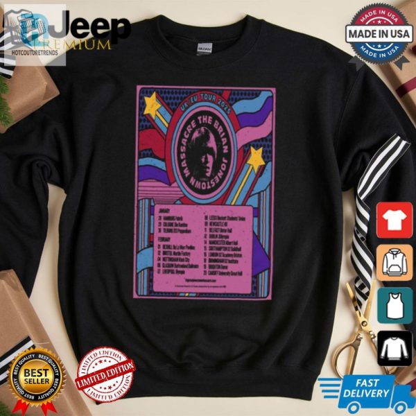 Rock In Style Hilarious Brian Jonestown 2025 Tour Tee hotcouturetrends 1