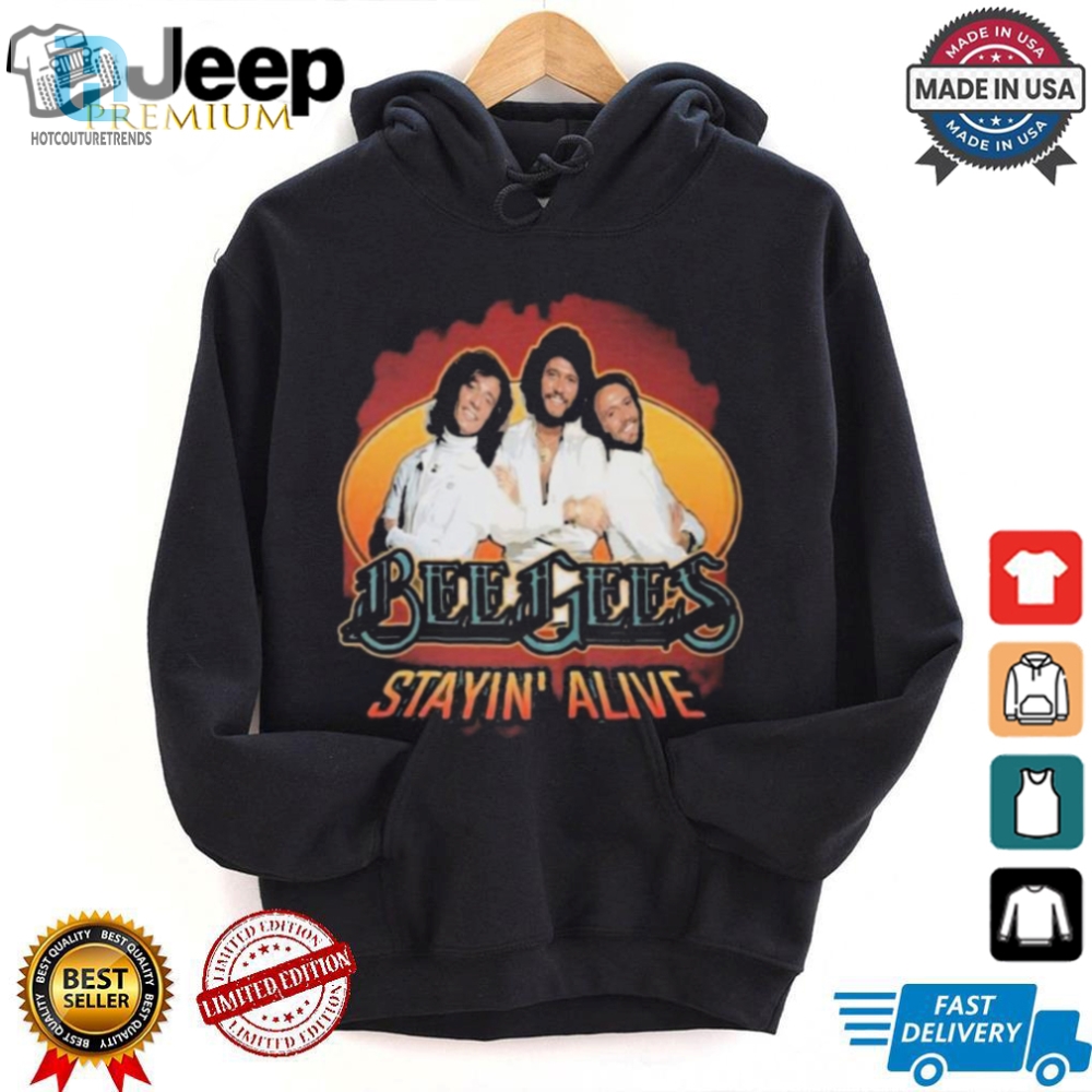 Get Your Groove On Funny Bee Gees Stayin Alive Tee