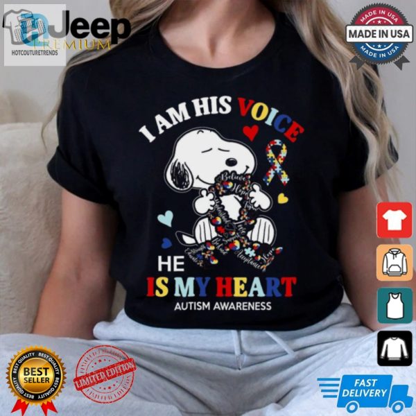 Funny Unique Autism Shirt Im His Voice Hes My Heart hotcouturetrends 1 1