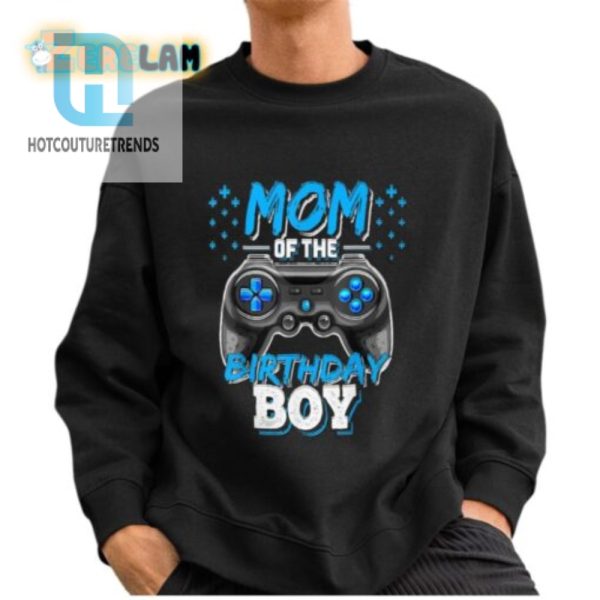 Level Up Funny Mom Of The Birthday Boy Gamer Shirt hotcouturetrends 1 2