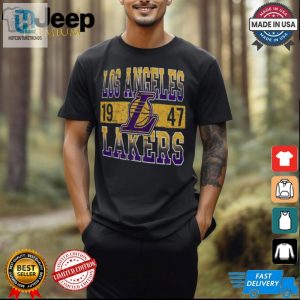 Score Big In Style Mens Oversized Lakers Tee Black Bold hotcouturetrends 1 1