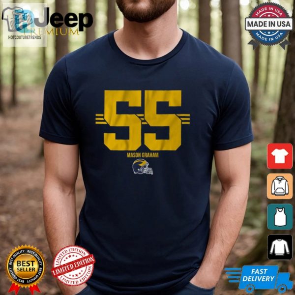 Rock Mason Graham 55 Hilarious Michigan Fan Stripe Shirt hotcouturetrends 1 1