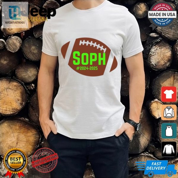 Kickoff 2024 Sophomore Year In Style Green Football Tee hotcouturetrends 1 3