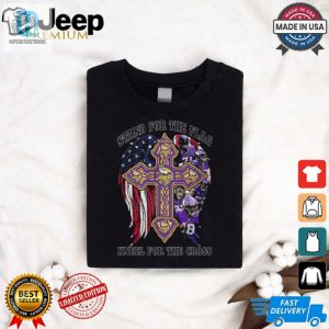 Funny Vikings Shirt Stand For Flag Kneel For Cross hotcouturetrends 1 2