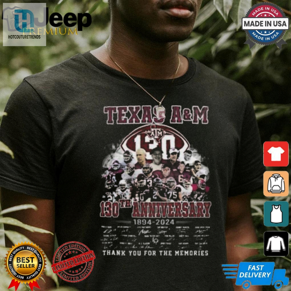 Texas Am 130Th Anniversary Tee  For Amazing Memories