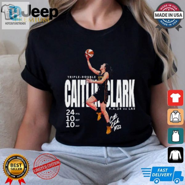 Caitlin Clark Triple Double Cartoon Tee Hoop Hilarity hotcouturetrends 1 3