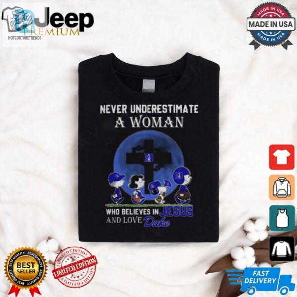 Funny Unique Peanuts Jesus Duke Blue Devils Womens Shirt hotcouturetrends 1 2