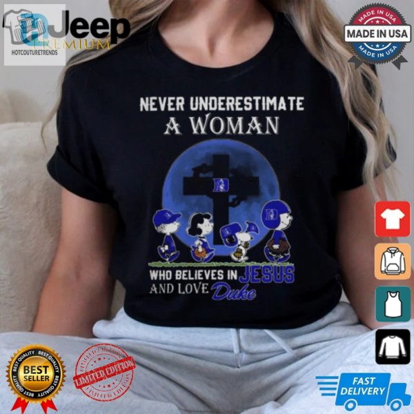 Funny Unique Peanuts Jesus Duke Blue Devils Womens Shirt hotcouturetrends 1 3