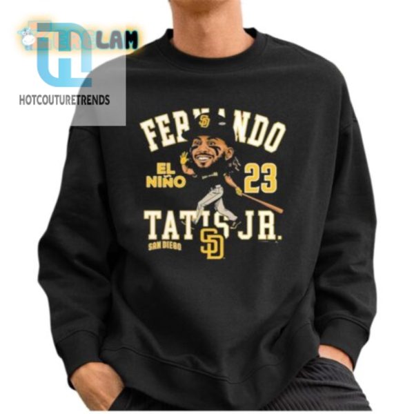 Get Laughs With Fernando Tatis Jr. El Nino Caricature Shirt hotcouturetrends 1 2