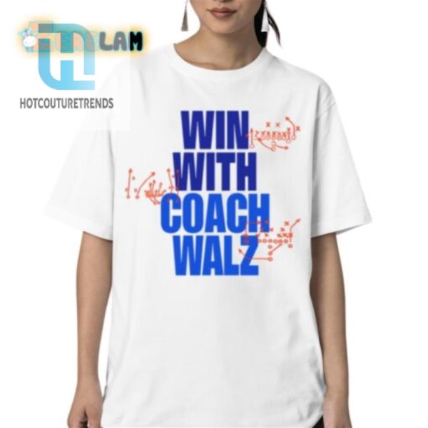 Score Big With Humor Team Kamala Coach Walz Shirt hotcouturetrends 1