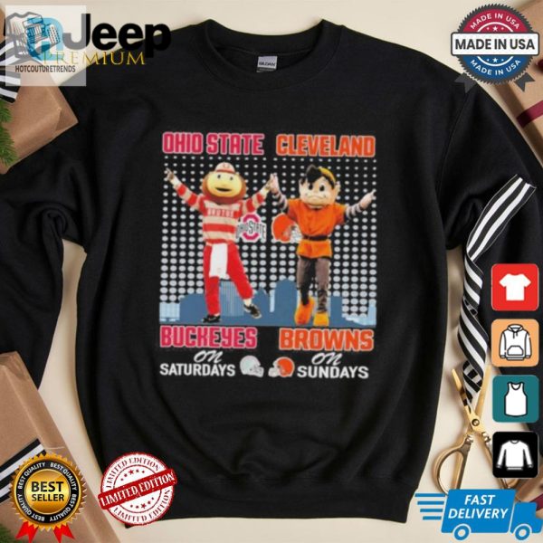 Ohio Sat Buckeyes Sun Browns Mascot Tee Funny Unique hotcouturetrends 1 1