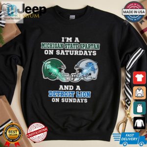 Funny Michigan Spartan Detroit Lion Helmet Shirt Weekend Fan hotcouturetrends 1 1