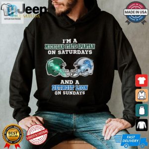 Funny Michigan Spartan Detroit Lion Helmet Shirt Weekend Fan hotcouturetrends 1 3