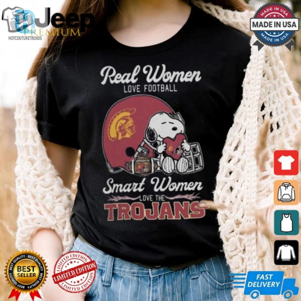 Real Women Love Football Funny Usc Trojans Snoopy Shirt hotcouturetrends 1