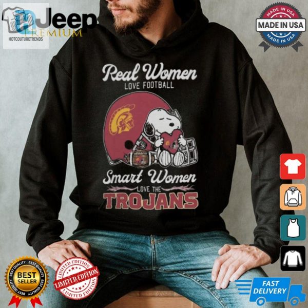 Real Women Love Football Funny Usc Trojans Snoopy Shirt hotcouturetrends 1 3