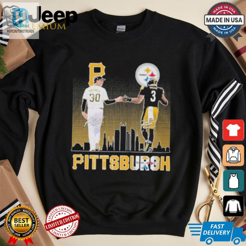 Score Laughs With Pittsburgh 30 Skenes Wilson Steelers Tee