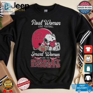 Smart Real Women Love Snoopy Rutgers Football 2024 Tee hotcouturetrends 1 1