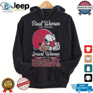 Smart Real Women Love Snoopy Rutgers Football 2024 Tee hotcouturetrends 1 2