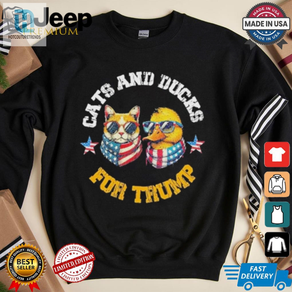 Quirky Cats  Ducks For Trump 2024 Tee  Stand Out  Smile