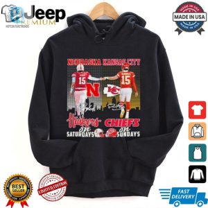 Huskers Saturdays Chiefs Sundays Shirt Unique Game Day Humor hotcouturetrends 1 2