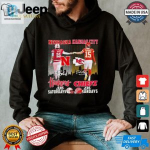 Huskers Saturdays Chiefs Sundays Shirt Unique Game Day Humor hotcouturetrends 1 3