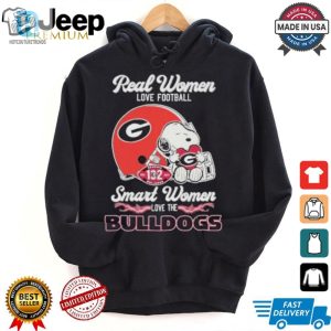 Smart Women Love Bulldogs Snoopy Football Shirt Fun Unique hotcouturetrends 1 2