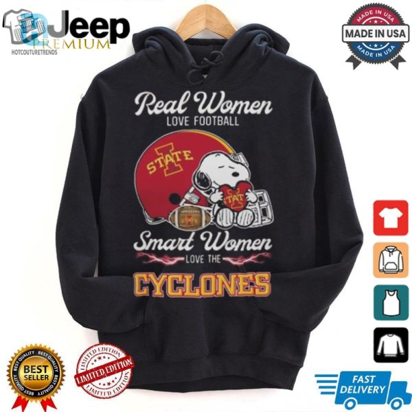 Funny Iowa State X Snoopy Tee Real Smart Women Love Football hotcouturetrends 1 2