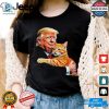 Funny Trump Hugging Orange Cat 2024 Meme Tshirt hotcouturetrends 1