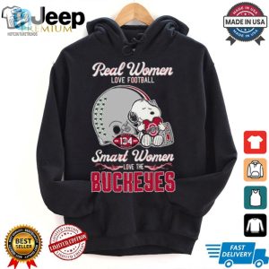 Real Women Love Football Smart Women Love Buckeyes Snoopy Tee hotcouturetrends 1 2