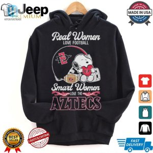 Smart Women Love Football Sdsu Aztecs Snoopy 2024 Tee hotcouturetrends 1 2